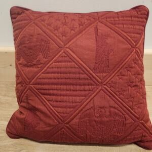 Platinum Couture Embroidered Pillow Patriotic Red Liberty Eagle USA Stars Stripe